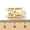 Brass Micro Pave Cubic Zirconia Box Clasps KK-F862-32G-01-3