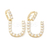 Brass Micro Pave Clear Cubic Zirconia Pendants ZIRC-J039-18G-U-1