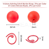 Baking Paint Zinc Alloy Knitting Stitch Marker Rings DIY-DC0002-21-2