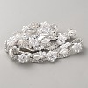 Alloy Rhinestone Link Chains LCHA-WH20001-01S-2