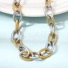 9MM Duo Tone 304 Stainless Steel Textured Cable Chain Necklaces for Women Men SA-CBA37BC-19GP-2