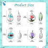 10Pcs Transparent Glass Pendants GLAA-YW0004-27-3