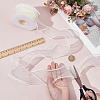 5 Yards Organza Plastic Ribbon with Plastic Pearl Edged OCOR-WH0101-185F-3