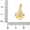 Brass Micro Pave Cubic Zirconia Pendants KK-D357-32G-3