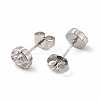 Non-Tarnish 304 Stainless Steel Flower Stud Earrings for Women EJEW-C004-10P-2