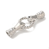 Rack Plating Brass Pave Black Cubic Zirconia Hands with Rings Links Connector Charms KK-A229-14P-2