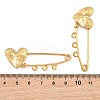 Radiant Heart 304 Stainless Steel Safety Pins Brooch Findings SA-CBA098D-15C-G03-3