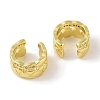 Brass Micro Pave Clear Cubic Zirconia Cuff Earrings for Women EJEW-I305-29G-2