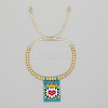 Bohemian Style Brass Bead Braided Bead Bracelets DK2646-3-1