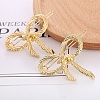 Bowknot Alloy Hair Barrettes AJEW-A056-03B-G-1