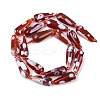 Natural Fire Crackle Agate Beads Strands G-K393-F01-8x20-3