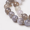 Natural Dyed Agate Beads Necklaces NJEW-F139-6mm-02-2