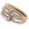 3Pcs Alloy Rhinestone Bangle Set FS-WG4938A-04-5