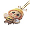 Cute Bees Acrylic Pendant Decoration HJEW-G026-01A-3
