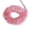 Anti-Tarnish Electroplate Glass Imitation Jade Beads Strands EGLA-T029-6mm-13F-2