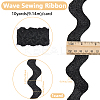 10 Yard Metallic Polyester Wavy Fringe Trim Ribbon SRIB-GF0001-38J-2