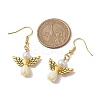 Angel Antique Golden Alloy & Resin Dangle Earrings EJEW-JE05686-06-3