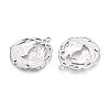 304 Stainless Steel Howling Wolf Pendants STAS-T067-36P-2