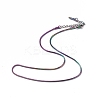 Ion Plating(IP) 304 Stainless Steel Round Snake Chain Necklace for Men Women NJEW-K245-012E-1