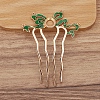 Alloy Enamel Hair Comb Findings PW-WGEAC7C-03-1