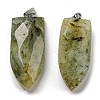 Natural Prehnite Pointed Pendants G-M405-07P-02-1