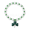 Alloy Enamel Clover Charm Bracelets BJEW-JB11191-1