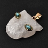 Natural & Synthetic Mixed Gemstone Pendants G-Z090-02G-4