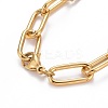 Ion Plating(IP) 304 Stainless Steel Paperclip Chain Bracelets BJEW-F412-02G-3