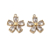 304 Stainless Steel Micro Pave Cubic Zirconia Charms STAS-Z121-43A-G01-1