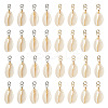 60Pcs 2 Colors Natural Cowrie Shell Pendants PALLOY-TA00305-2