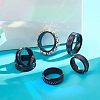 16pcs 8 Style Stainless Steel Grooved Finger Ring Settings RJEW-UN0001-29-2