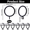30Pcs Iron Curtain Rings with Eyelet IFIN-SP0001-16B-2
