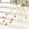 Brass Micro Pave Cubic Zirconia Butterfly Pendant Necklaces NJEW-B157-15G-1