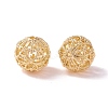 Brass Hollow Round Beads KK-P226-12CG-1