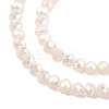 Electroplate Opaque Solid Color Glass Beads Strands X-EGLA-Q112-B17-2