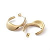 Iron Plating(IP) 304 Stainless Steel Twist Teardrop Stud Earrings EJEW-D095-05G-2
