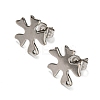 Non-Tarnish 201 Stainless Steel Stud Earrings Finding STAS-B045-14P-1