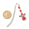 Fairy Charm Drop Alloy Bookmark with Beads for Booklover AJEW-JK00175-6