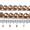 Transparent Electroplate Glass Beads Strands EGLA-N002-34C-C24-4