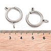 Non-Tarnish 304 Stainless Steel Spring Ring Clasps STAS-E104-09D-P-3