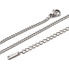 12Pcs 2.2MM 304 Stainless Steel Twisted Chain Necklaces for Men Women NJEW-H093-17P-02-5