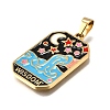 Tarot 304 Stainless Steel Enamel Pendants STAS-M119-09F-G-3