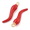 Rack Plating Alloy Enamel Pendants PALLOY-R451-07G-03-2