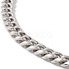 201 Stainless Steel Curb Chains Necklace with Wolf Clasps for Men Women NJEW-E155-07P-1-2
