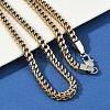 5MM 304 Stainless Steel Wheat Chain Necklaces for Women Men NJEW-Z093-04G-2