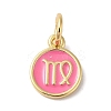 Real 18K Gold Plated Brass Enamel Charms KK-L216-001G-L04-1
