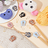 DIY Dog Silicone Beads Knitting Needle Protectors/Knitting Needle Stoppers with Stitch Markerss IFIN-NB0001-56-4