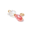 Cat Shape Glass Pendants PALLOY-JF03718-01-4