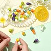 24Pcs 6 Styles Vegetable Theme Handmade Porcelain Beads PORC-CJ0001-25-5