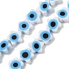 Handmade Evil Eye Lampwork Beads Strands LAMP-G166-02-2